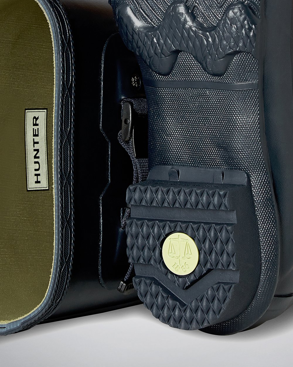 Botas De Altas Hunter Hombre Azul Marino Norris Field 302957-IVQ